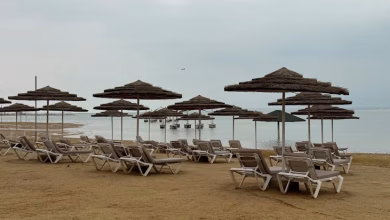 شواطئ جران كناريا برمال ذهبية ومياه زرقاء صافية على الساحل، منظر سيا